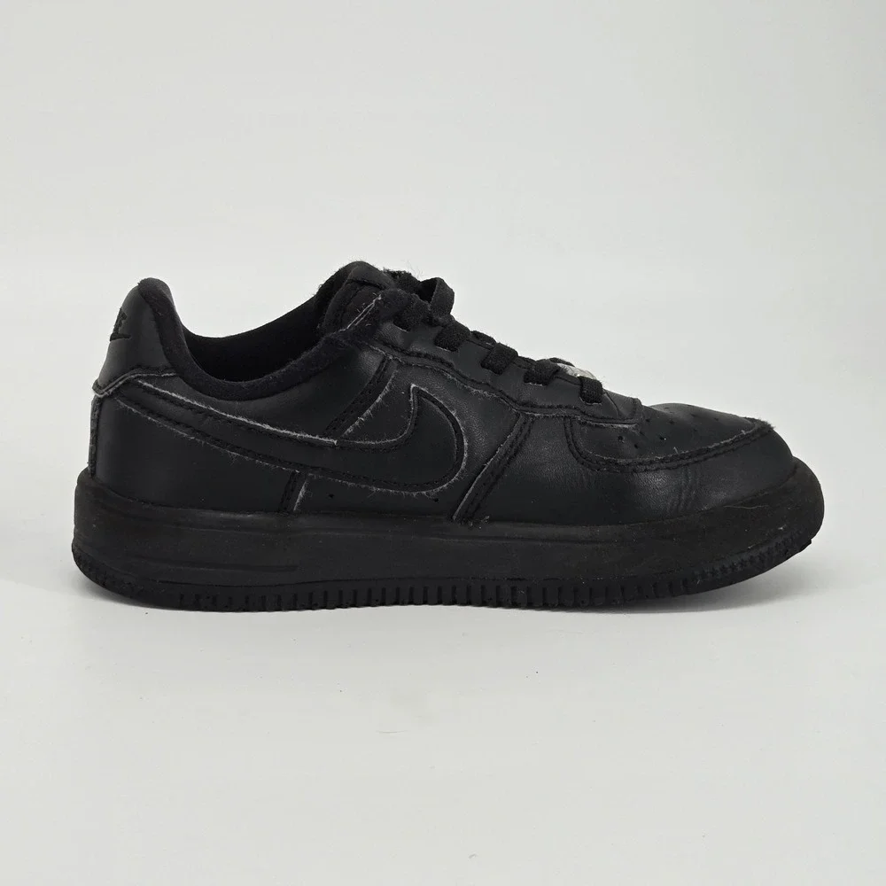 Nike Air Force 1 Low LE Triple Black Kids Toddler Shoes Size 12C FN0237-001